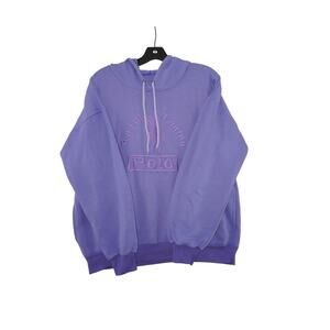 Polo Ralph Lauren Embroidered Logo Hoodie Purple Lavender Oversized Fit